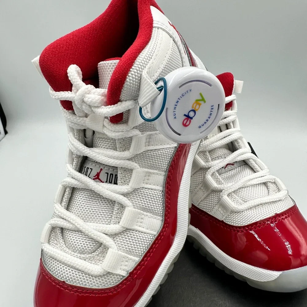 Jordan 11 Retro PS Cherry White Varsity Red Black 378039-116 Size 11C